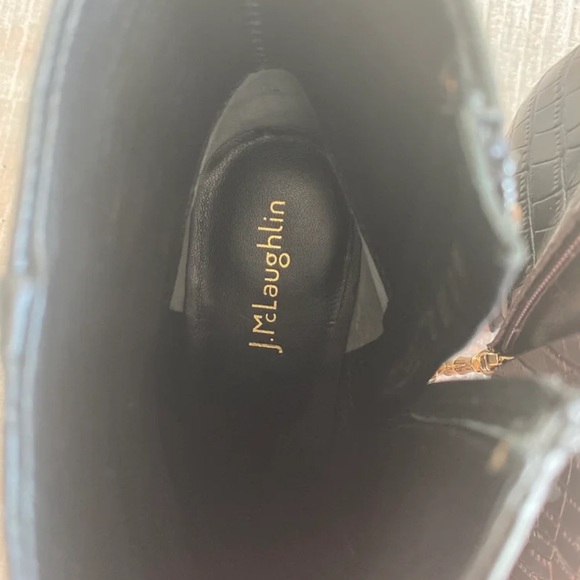 J. McLaughlin croc embossed Gwenyth boots size 7.5 - Picture 8 of 10